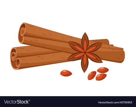 Cinnamon sticks Royalty Free Vector Image - VectorStock