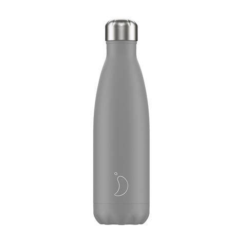 Chilly's 500ml Water Bottle Mono Grey