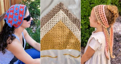 25 Free Crochet Bandana Patterns (Head Scarf Pattern)