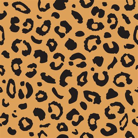 Hand drawn animal skin shapes seamless pattern, cheetah or leopard ...