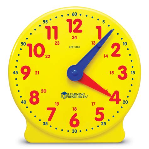 Big Time 24-Hour Geared Student Clock - by Learning Resources LER3101 | Primary ICT