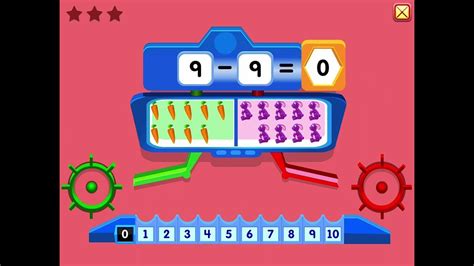 Starfall Subtract from 10 - YouTube