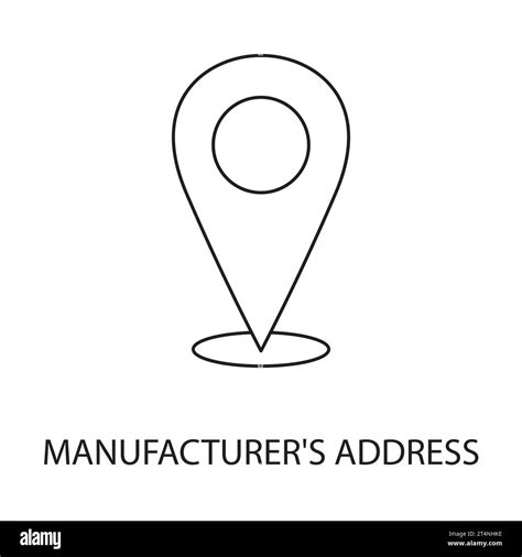 Manufacturer address line vector for food packaging, geolocation illustration Stock Vector Image ...