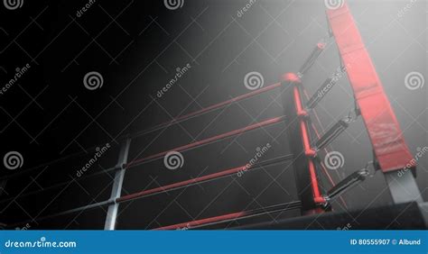 Boxing Ring Corner Lit stock illustration. Illustration of amphitheater ...