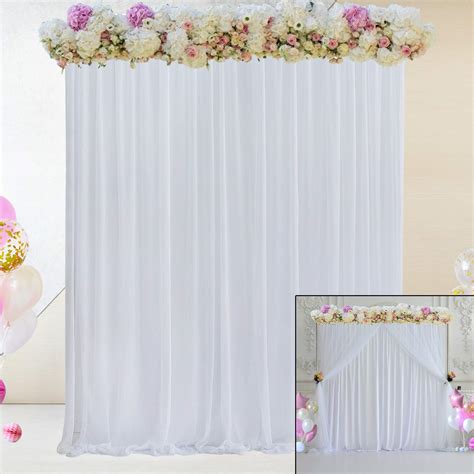 Buy White Backdrop Curtains for Parties Wedding White Tulle Backdrop Curtains Drapes for Baby ...