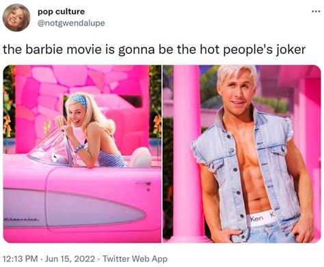 the barbie movie is gonna be the hot people's joker | Ryan Gosling Ken | Know Your Meme