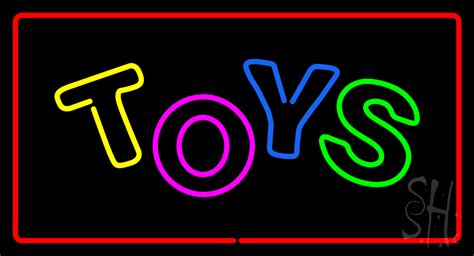 Toys Rectangle Red LED Neon Sign - Games Neon Signs - Everything Neon