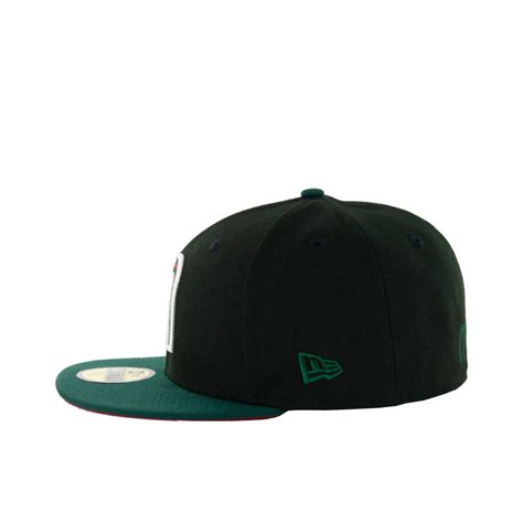 New Era 59Fifty Mexico Baseball 2023 Two Tone Fitted Hat Black Red Dark Green - Billion Creation