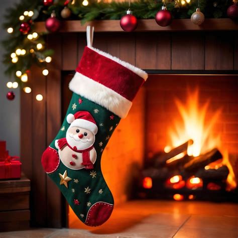 Premium AI Image | christmas stockings on fireplace