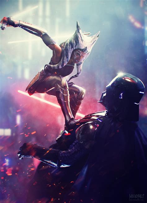 Ahsoka Tano vs. Darth Vader by Saby Menyhei : r/StarWars