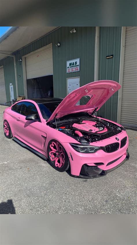 @lext4sy Pink BMW M4 heart wheels | Pink car, Sports cars luxury, Pink bmw