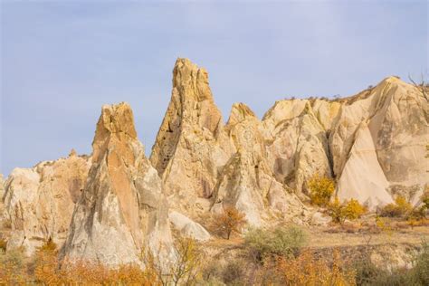 Rock Formation Tuff Beautiful Landscape in Turkish Cappadocia Stock ...