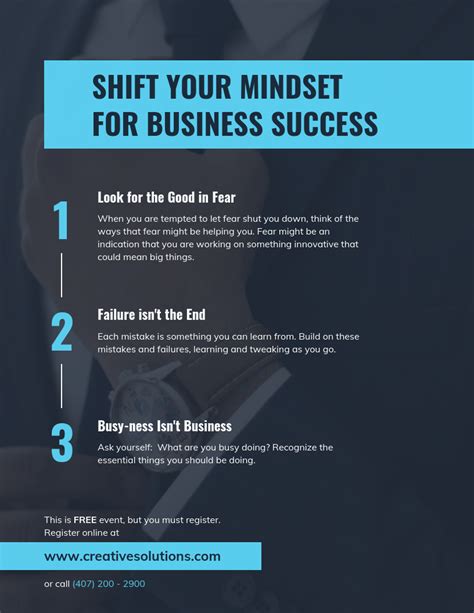 Business Success Mindset Flyer Template | Success business, Flyer, Success mindset