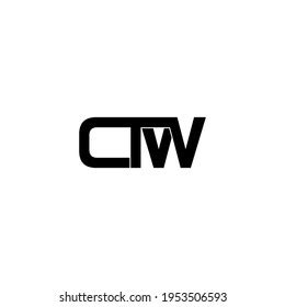 Ctw Letter Original Monogram Logo Design Stock Vector (Royalty Free ...