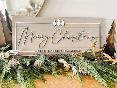 Custom Merry Christmas Sign Christmas Sign Decor Farmhouse Christmas ...