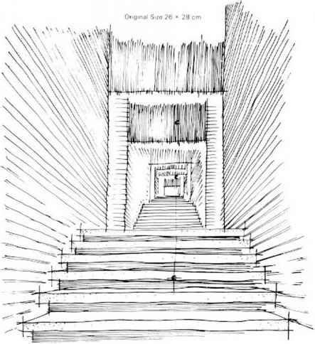 Perspective Drawing Of Staircase - Freehand Drawing | Perspective ...