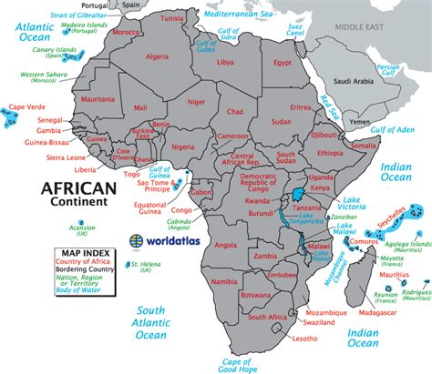 Africa Map / Map of Africa - Worldatlas.com | Africa continent map, Africa map, World map with ...