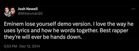 Eminem says there's another version of his iconic hit Lose Yourself that he doesn't remember ...