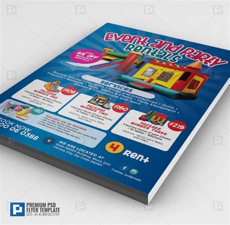 Party Rentals Company Flyers - PSDPixel