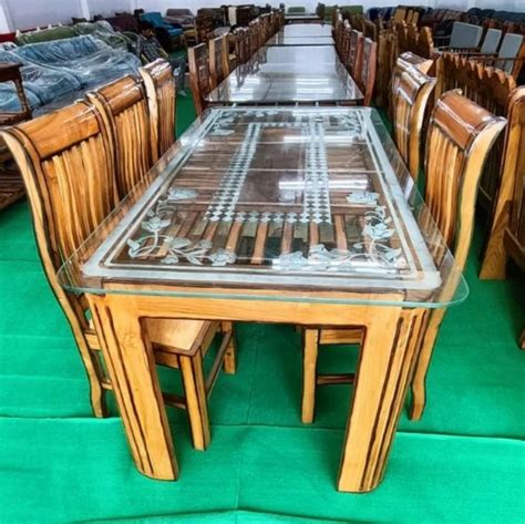 6 Seater Sheesham Wood Dining Table Set at Rs 45000/set in Muzaffarpur | ID: 2852507044688