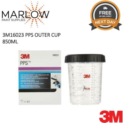 3M 16023 850ML PPS Paint Preperation System Spray Paint Mixing Cup & Collar | eBay