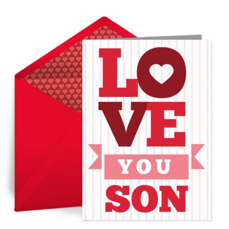 Love You, Son | Free Valentines eCard, Valentines Day Card, Greeting Card | Punchbowl