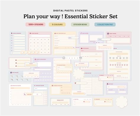 Digital Planner Stickers Goodnotes Bundle, Daily Life Stickers Pack ...