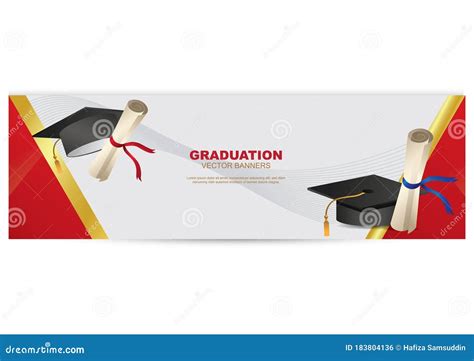 Graduation Banner. Vector Illustration Decorative Background Design ...