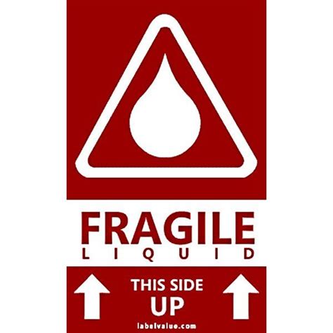 Fragile Liquid This Side Up Labels | Printing labels, Fragile label, Labels