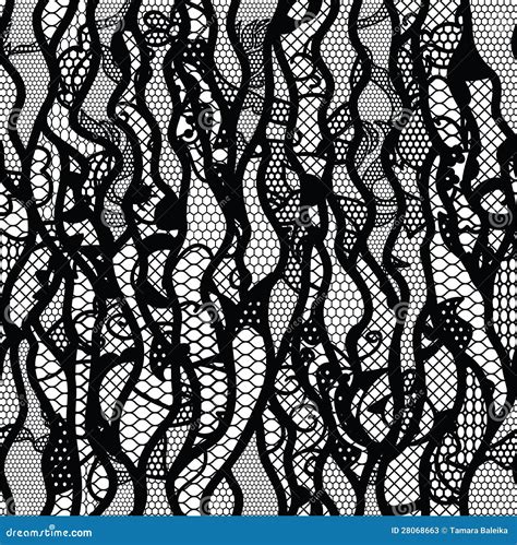 Black Lace Vector Fabric Seamless Pattern Stock Photos - Image: 28068663