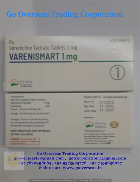 VARENICLINE TARTRATE 0.5MG TABLET at Rs 100/pack | Cardiovascular Drugs in Nagpur | ID ...