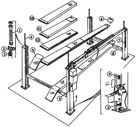 Auto Lift Parts, Overall Breakdown, for Benwil and Bishamon 4 Post Lifts (SVI International ...