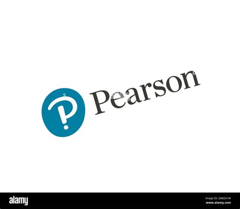 Pearson plc, rotated logo, white background Stock Photo - Alamy