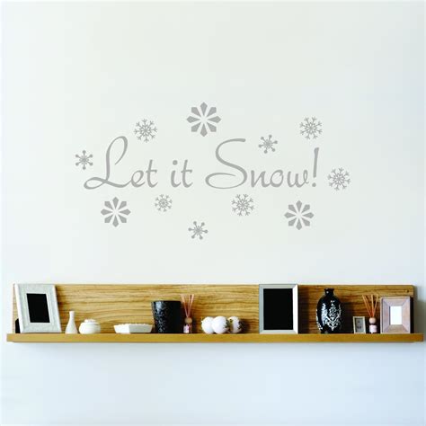 Let It Snow Script Wall Quotes™ Decal | WallQuotes.com