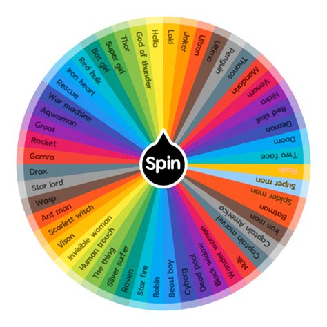 Wheel of heroes and villains | Spin the Wheel - Random Picker