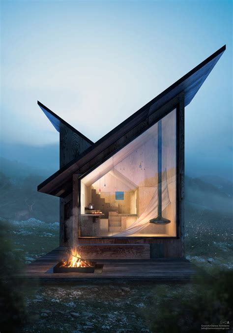 Mountain Refuge - небольшой дом-каюта, который можно построить где угодно | Cabin design ...