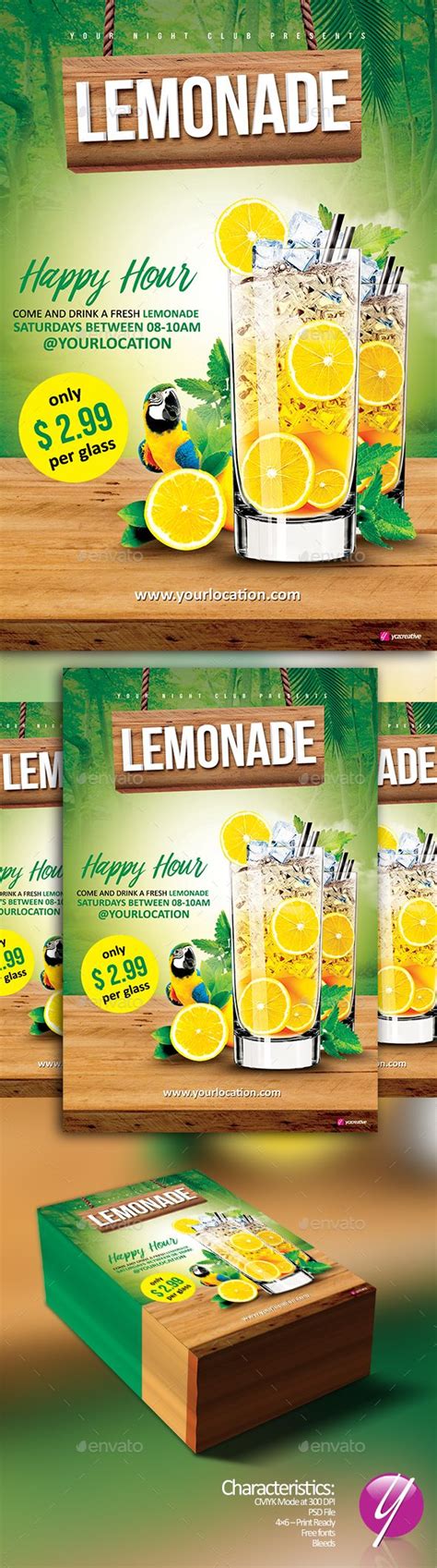 Lemonade Happy Hour | Food infographic, Lemonade menu, Lemonade