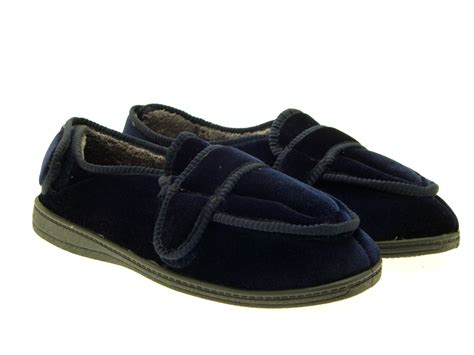 MENS DIABETIC ORTHOPAEDIC MEMORY FOAM COMFORT SLIPPERS WIDE FIT VELCRO SIZE 6-11 | eBay