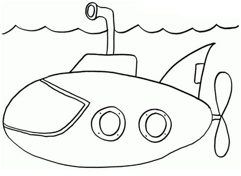 Submarine - Sheet 1 coloring page - Download, Print or Color Online for Free