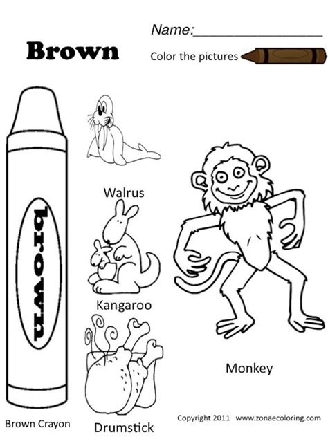 Color Brown Worksheets | Color worksheets, Baby coloring pages ...