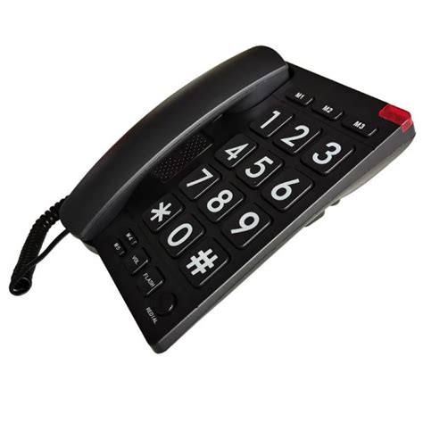 Large Button Corded Phone Wired Desk Telephone for Senior People ...