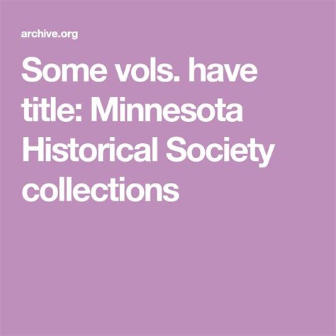 Minnesota Historical Society Collections