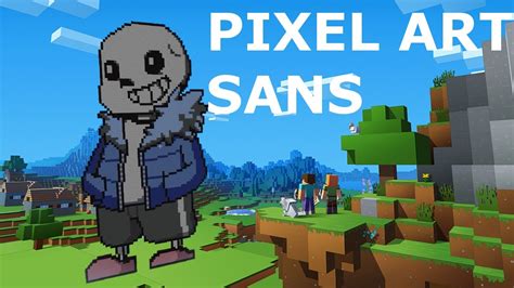 Minecraft Pixel Art - Sans - YouTube