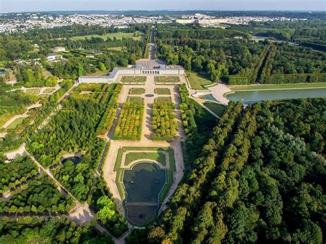 Aerial view of the Grand Trianon, Domain of Versailles | Beautiful ...