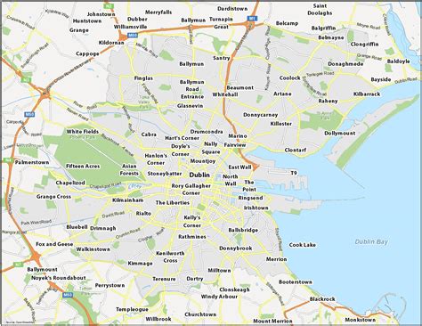 Dublin Map, Ireland - GIS Geography