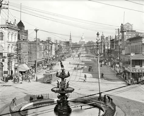 Montgomery, Alabama, c.1906. "Dexter Avenue and the Capitol." 8x10 inch dry plate glass negative ...