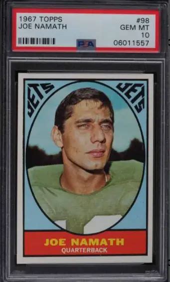 10 Most Valuable Joe Namath Football Cards