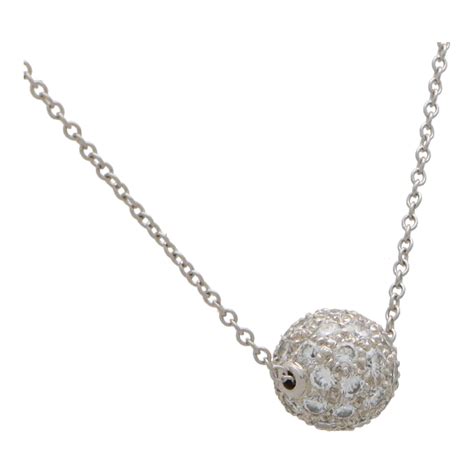 Vintage Tiffany & Co. Diamond Ball Pendant Necklace at Susannah Lovis ...