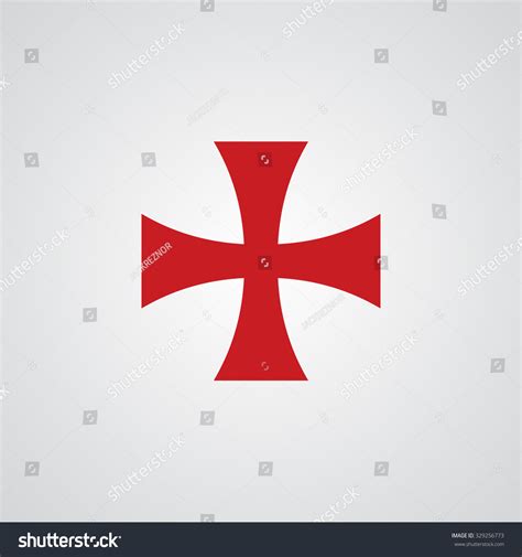 Vector Templar Cross Templar Symbol Stock Vector 329256773 - Shutterstock