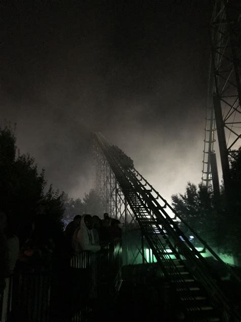 The Phantom’s Revenge (Kennywood) during Halloween is next level. : r/rollercoasters